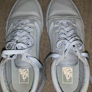 Baby blue low top vans
